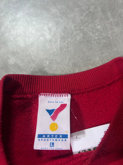 90's Vintage Kansas City Chiefs Big Print Red Crewneck - L - L | Martin City Vintage