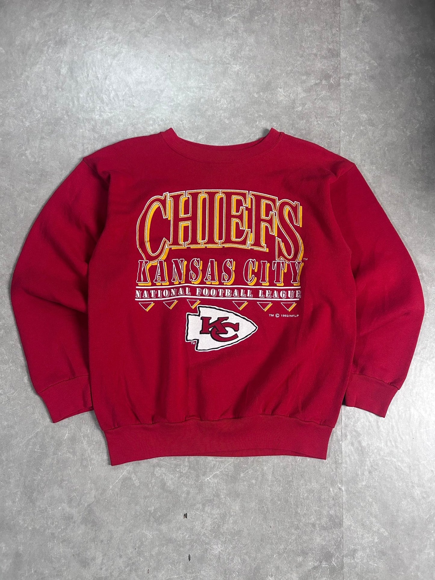 90's Vintage Kansas City Chiefs Red Crewneck - L - L | Martin City Vintage