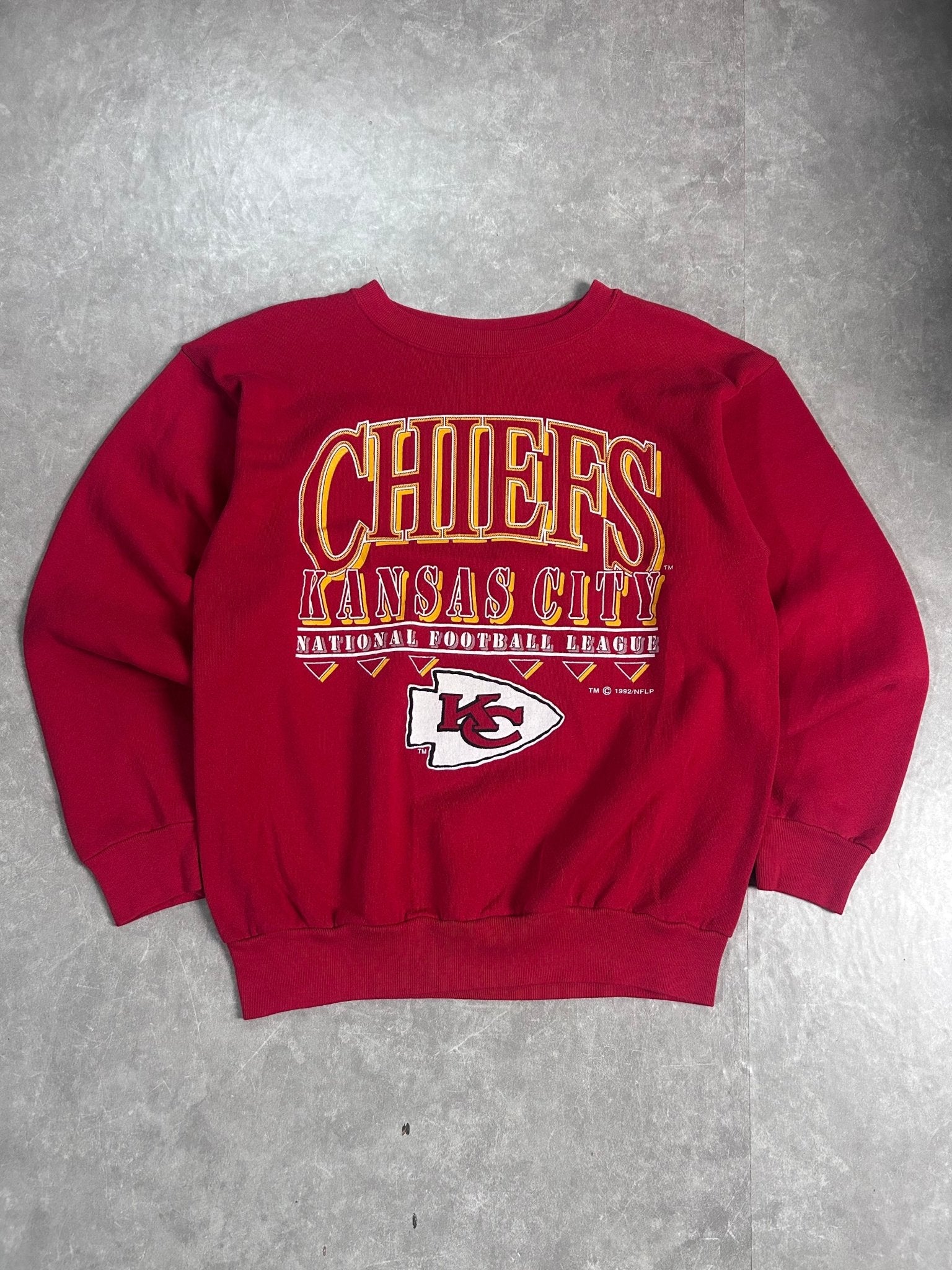 90's Vintage Kansas City Chiefs Red Crewneck - L - L | Martin City Vintage