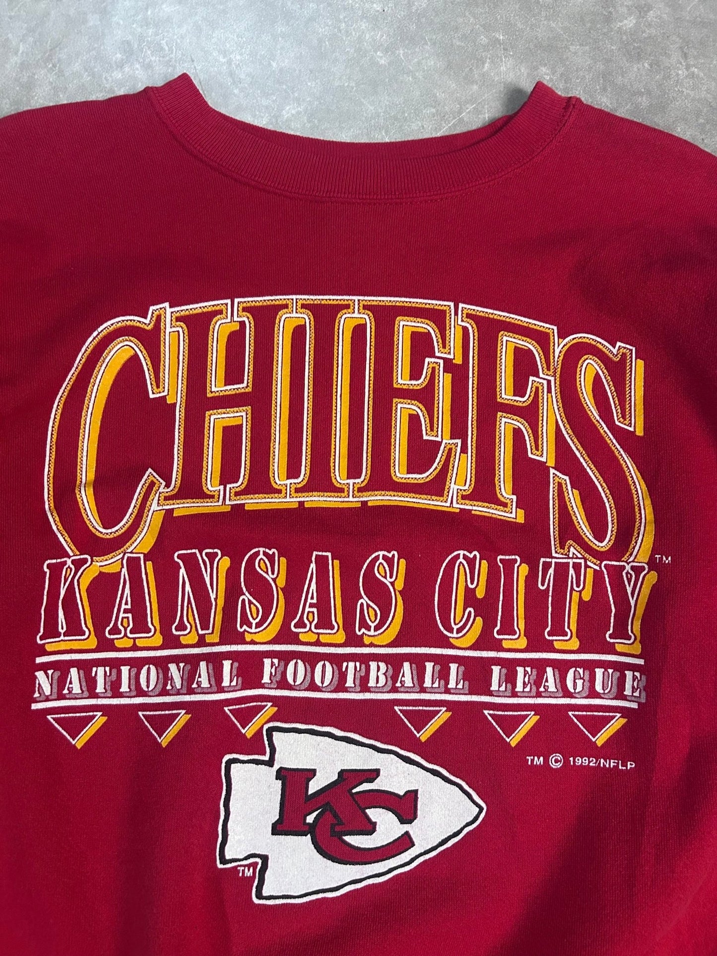 90's Vintage Kansas City Chiefs Red Crewneck - L - L | Martin City Vintage