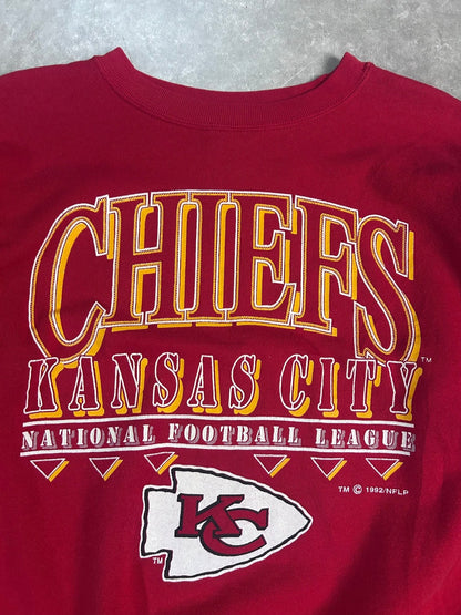 90's Vintage Kansas City Chiefs Red Crewneck - L - L | Martin City Vintage