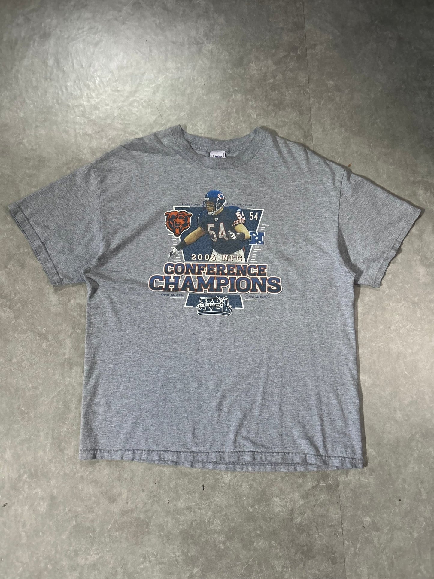 2006 Vintage Chicago Bears NFC Champions Grey T-Shirt - L - L | Martin City Vintage