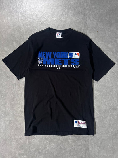 90's Vintage New York Mets Black T-Shirt - S - S | Martin City Vintage