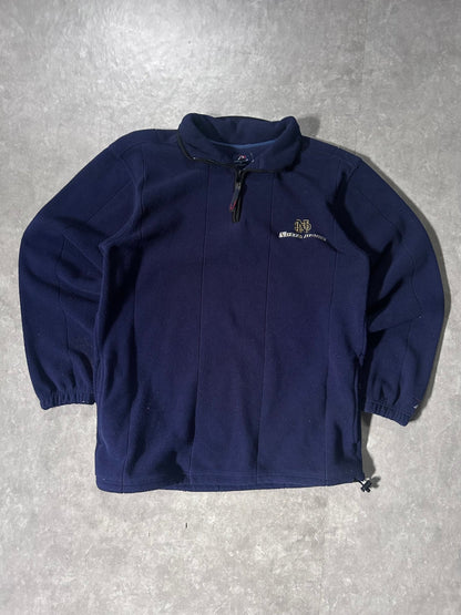 2000's Vintage Notre Dame Logo Cotton Navy Quarter Zip Up - M - M | Martin City Vintage