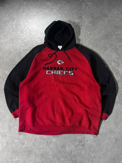 2000's Vintage Kansas City Chiefs Two - Tone Red Hoodie - XL - L | Martin City Vintage