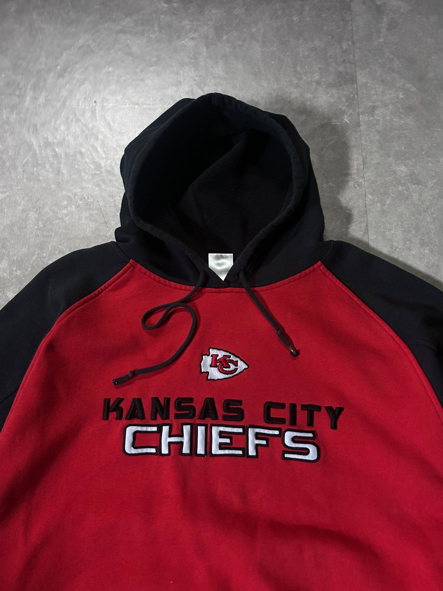 2000's Vintage Kansas City Chiefs Two - Tone Red Hoodie - XL - L | Martin City Vintage