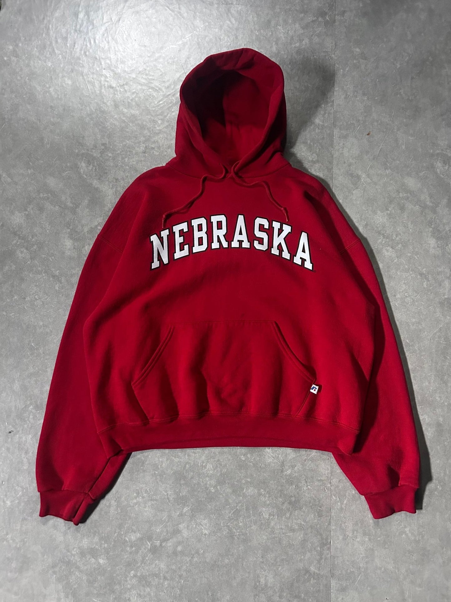 2000's Vintage University of Nebraska Russell Red Hoodie - L - L | Martin City Vintage