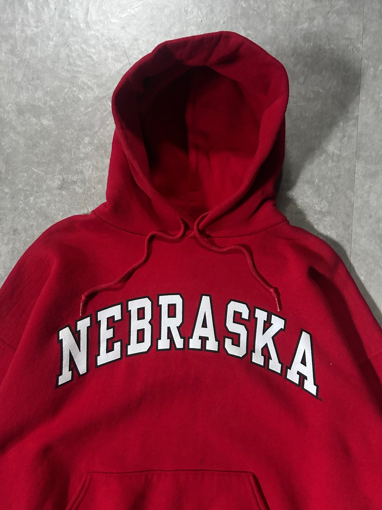 2000's Vintage University of Nebraska Russell Red Hoodie - L - L | Martin City Vintage