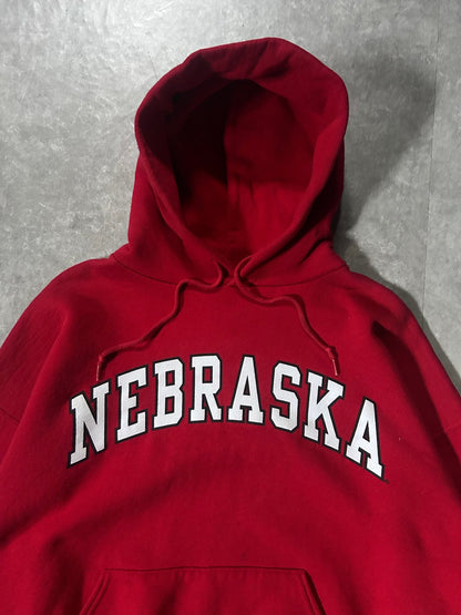 2000's Vintage University of Nebraska Russell Red Hoodie - L - L | Martin City Vintage