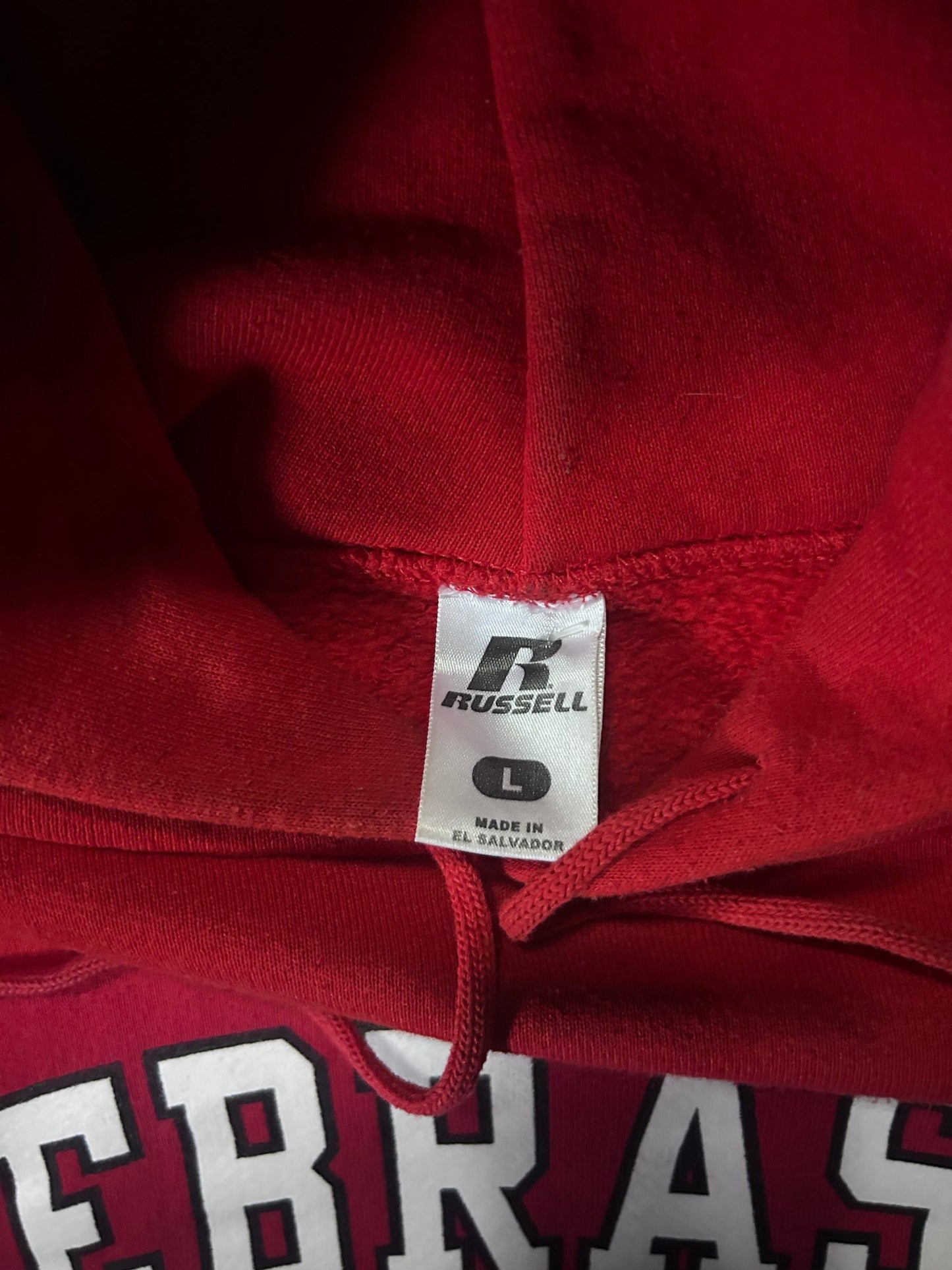 2000's Vintage University of Nebraska Russell Red Hoodie - L - L | Martin City Vintage