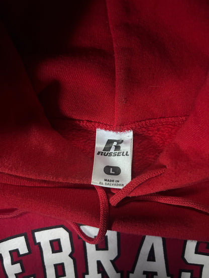 2000's Vintage University of Nebraska Russell Red Hoodie - L - L | Martin City Vintage