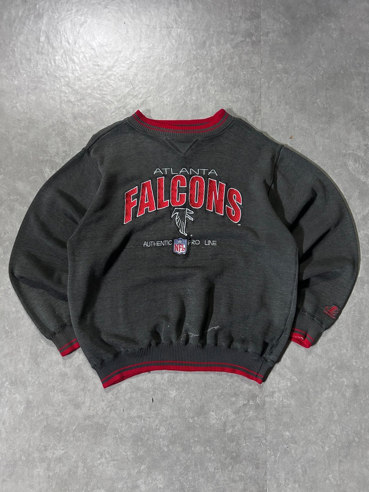 90's Vintage Atlanta Falcons NFL Pro Line Grey Crewneck - L - L | Martin City Vintage