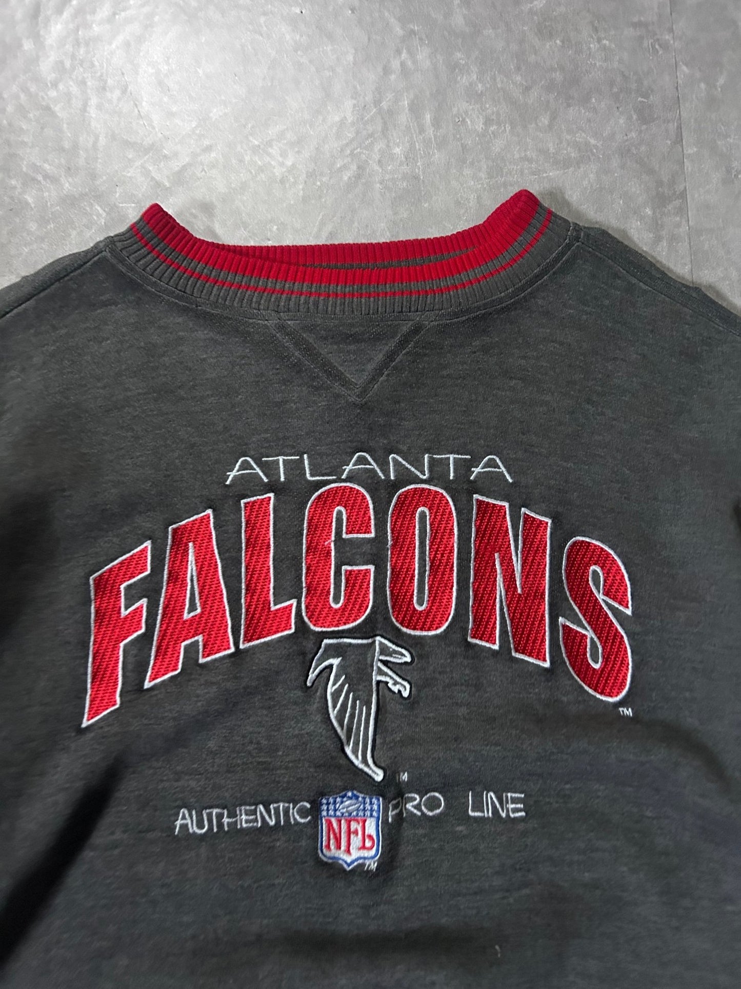 90's Vintage Atlanta Falcons NFL Pro Line Grey Crewneck - L - L | Martin City Vintage