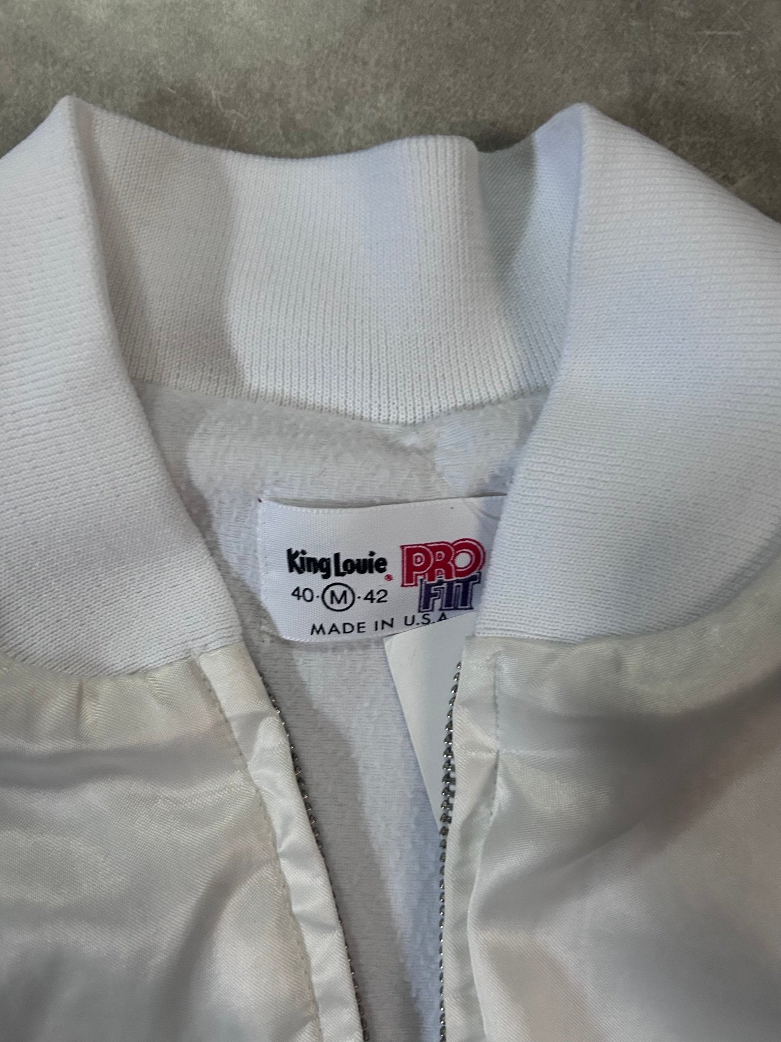 1985 Vintage I - 70 Series Kansas City Royals Vs. St. Louis Cardinals White Satin Jacket - M - M | Martin City Vintage