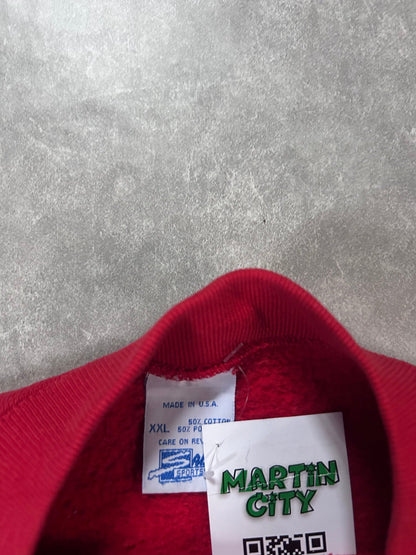90's Vintage Kansas City Chiefs Minimal Embroidered Red Crewneck - XXL - XXL | Martin City Vintage