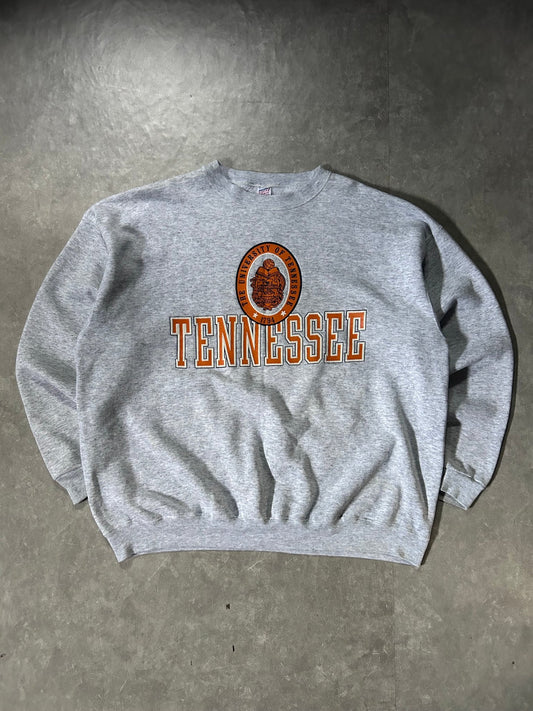 90's Vintage Tennessee Volunteers Heather Grey Crewneck - XXL - XXL | Martin City Vintage