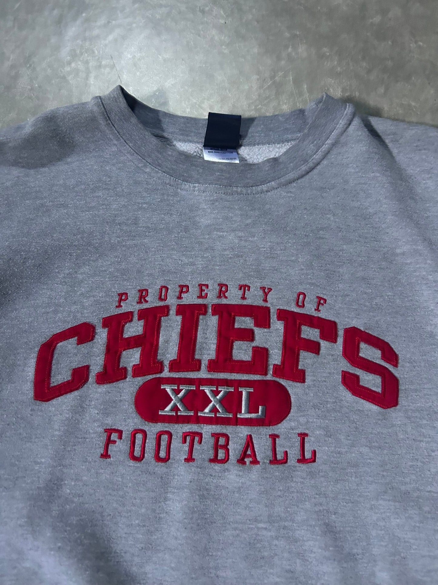 2000's Vintage Kansas City Chiefs Reebok Embroidered Grey Crewneck - XXL - XXL | Martin City Vintage