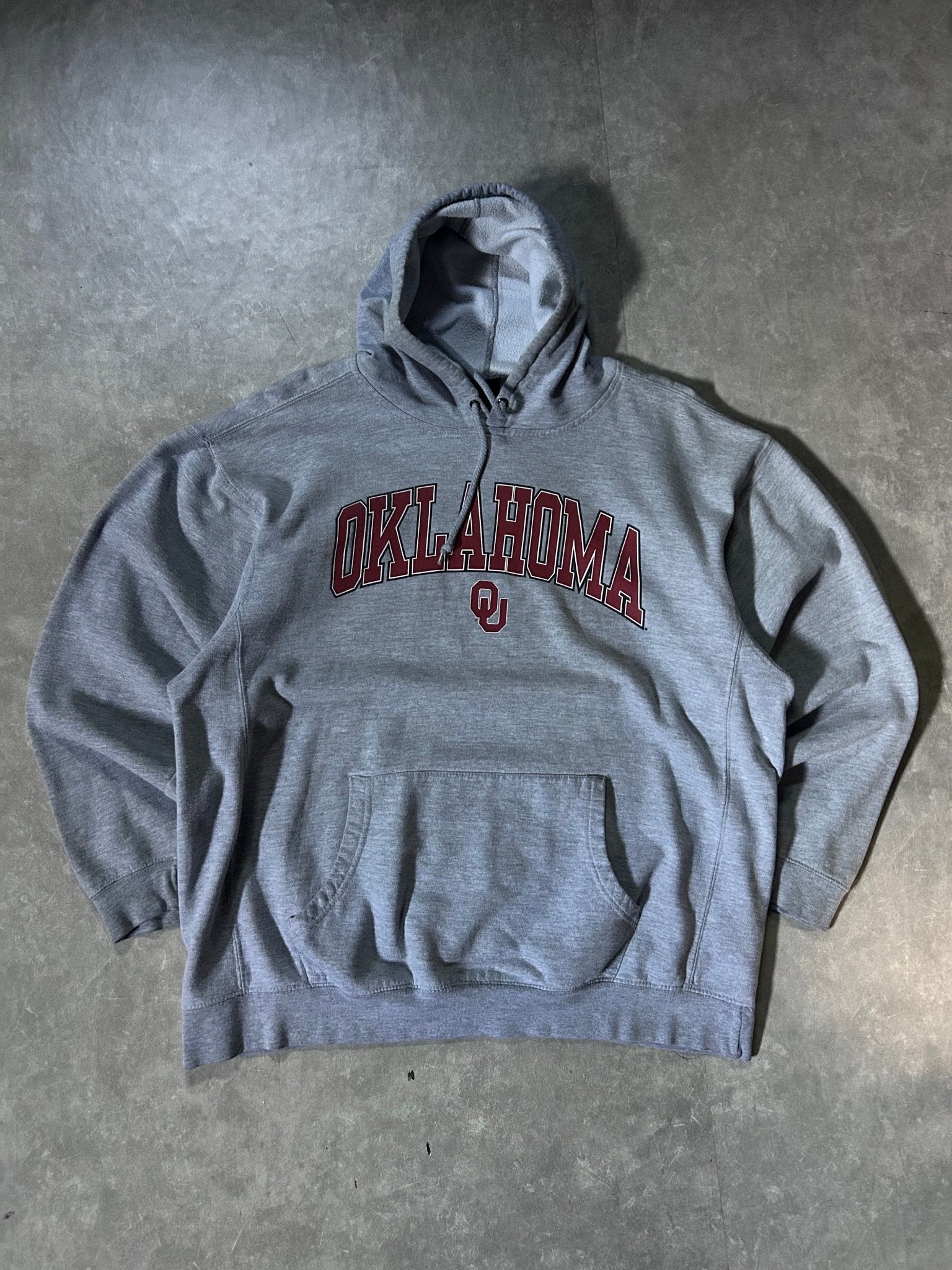 2000's Vintage Oklahoma Sooners Grey Hoodie - XL - XL | Martin City Vintage