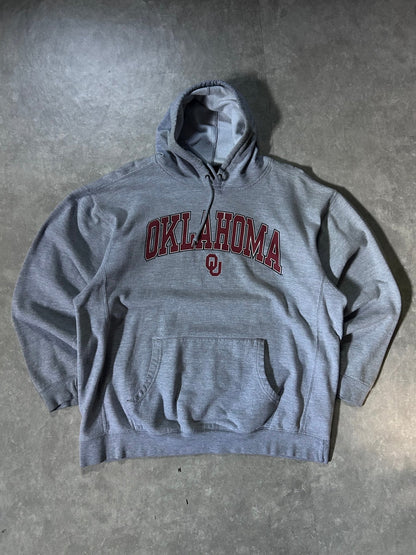 2000's Vintage Oklahoma Sooners Grey Hoodie - XL - XL | Martin City Vintage