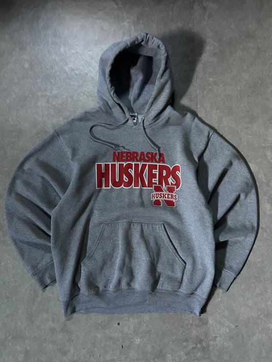 2000's Vintage Nebraska Cornhuskers Grey Hoodie - L - L | Martin City Vintage