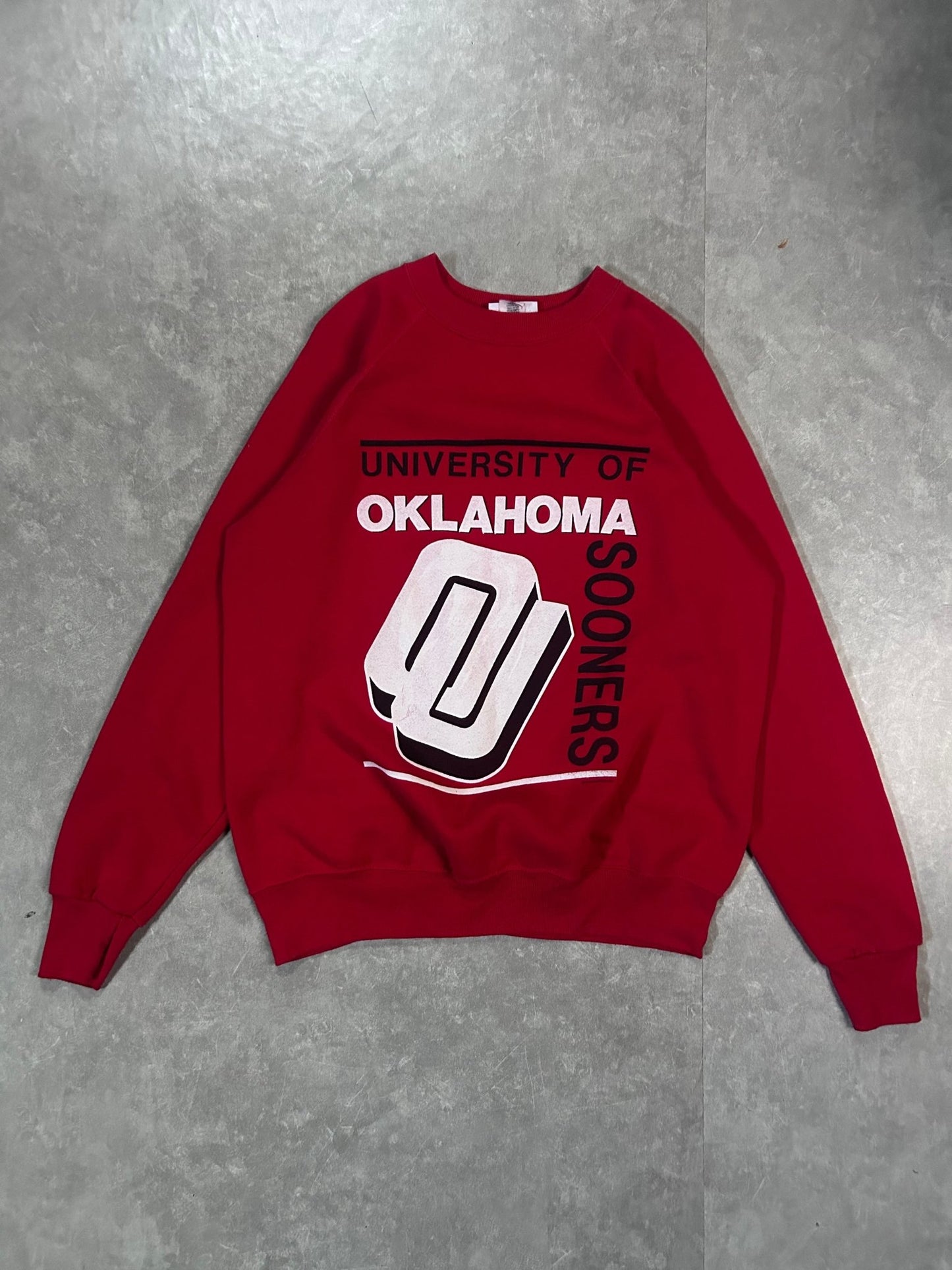 90's Vintage Oklahoma Sooners Big Print Red Crewneck - XL - XL | Martin City Vintage