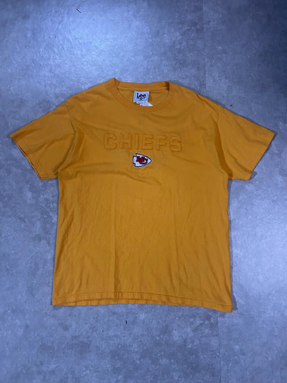 90's Vintage Kansas City Chiefs Embroidered Yellow T-Shirt - L - L | Martin City Vintage
