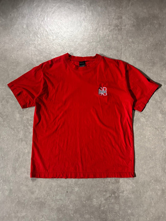 2000's Vintage Nebraska Cornhuskers Starter Minimal Red T-Shirt - L - L | Martin City Vintage