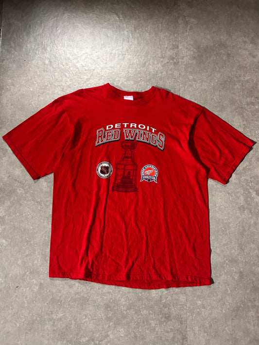 2000's Vintage Detroit Red Wings Stanley Cup Red T-Shirt - XL - XL | Martin City Vintage