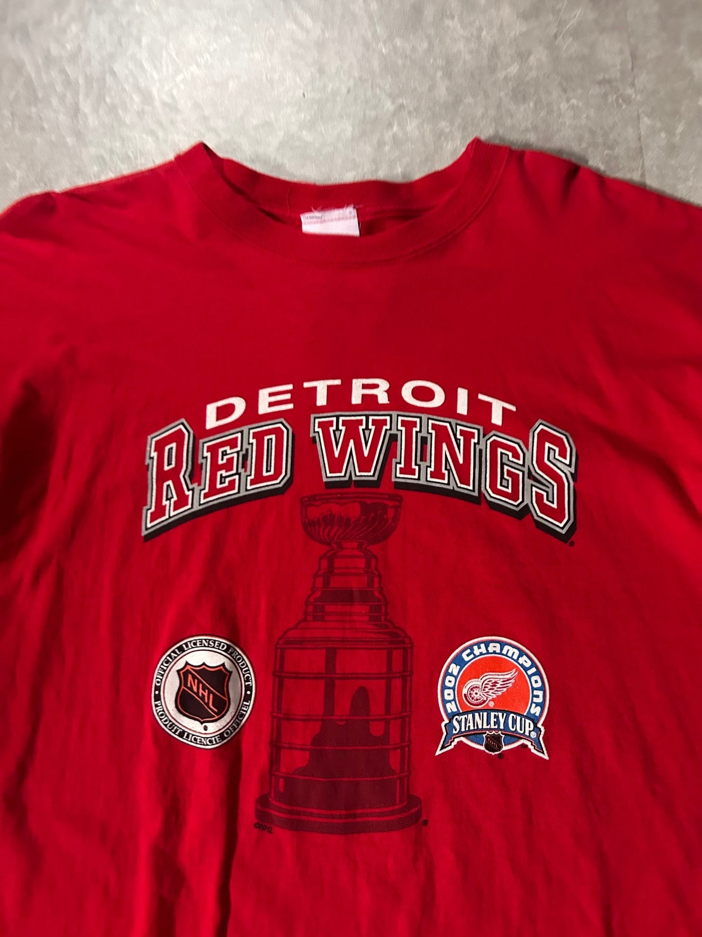 2000's Vintage Detroit Red Wings Stanley Cup Red T-Shirt - XL - XL | Martin City Vintage