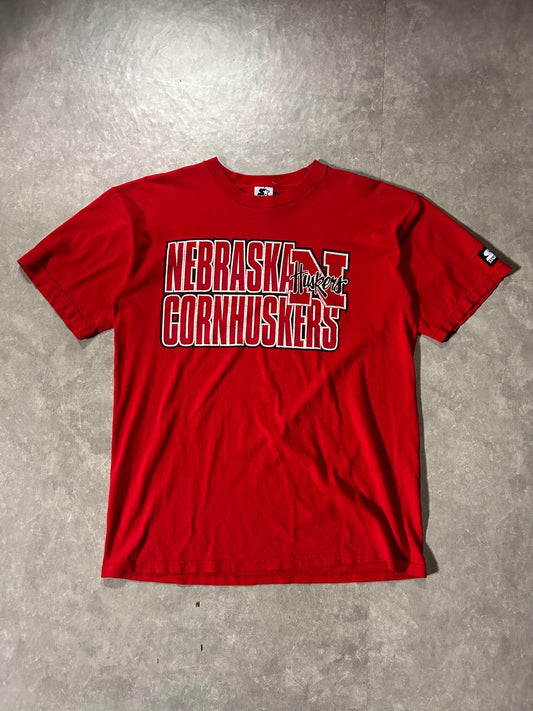 90's Vintage Nebraska Cornhuskers Starter Red T-Shirt - M - M | Martin City Vintage