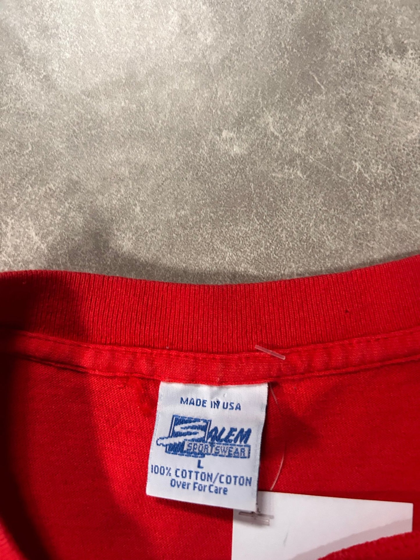 90's Vintage Kansas City Chiefs Salem Red T-Shirt - L - L | Martin City Vintage