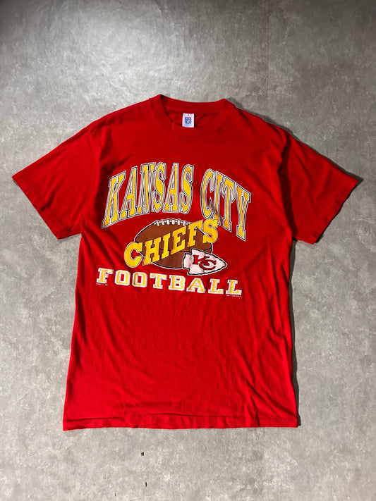 90's Vintage Kansas City Chiefs Logo7 Red T-Shirt - L - L | Martin City Vintage