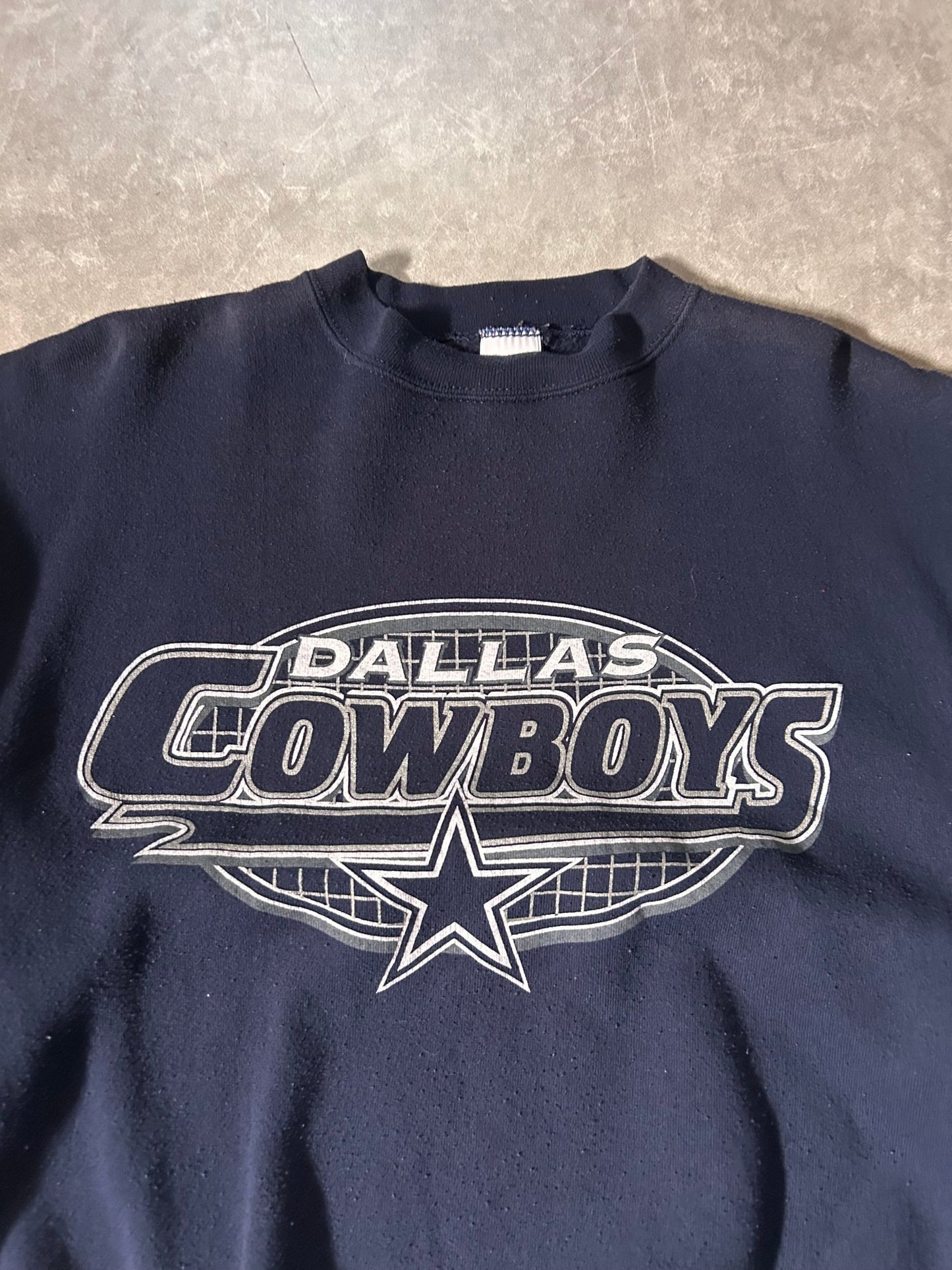90's Vintage Dallas Cowboys Logo7 Navy Crewneck - XL - XL | Martin City Vintage