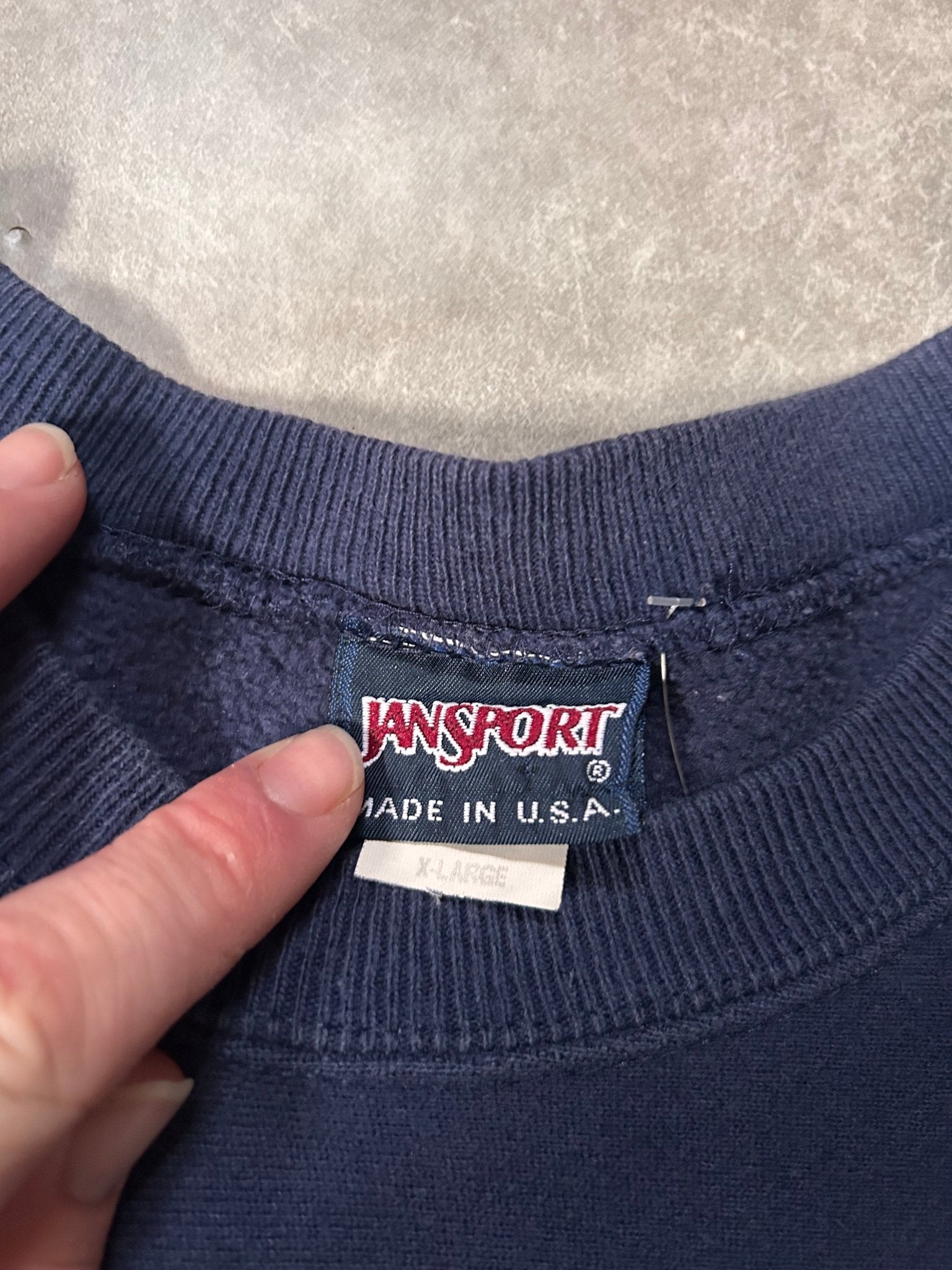 90's Vintage Texas Christian University Crest Navy Crewneck - XL - XL | Martin City Vintage