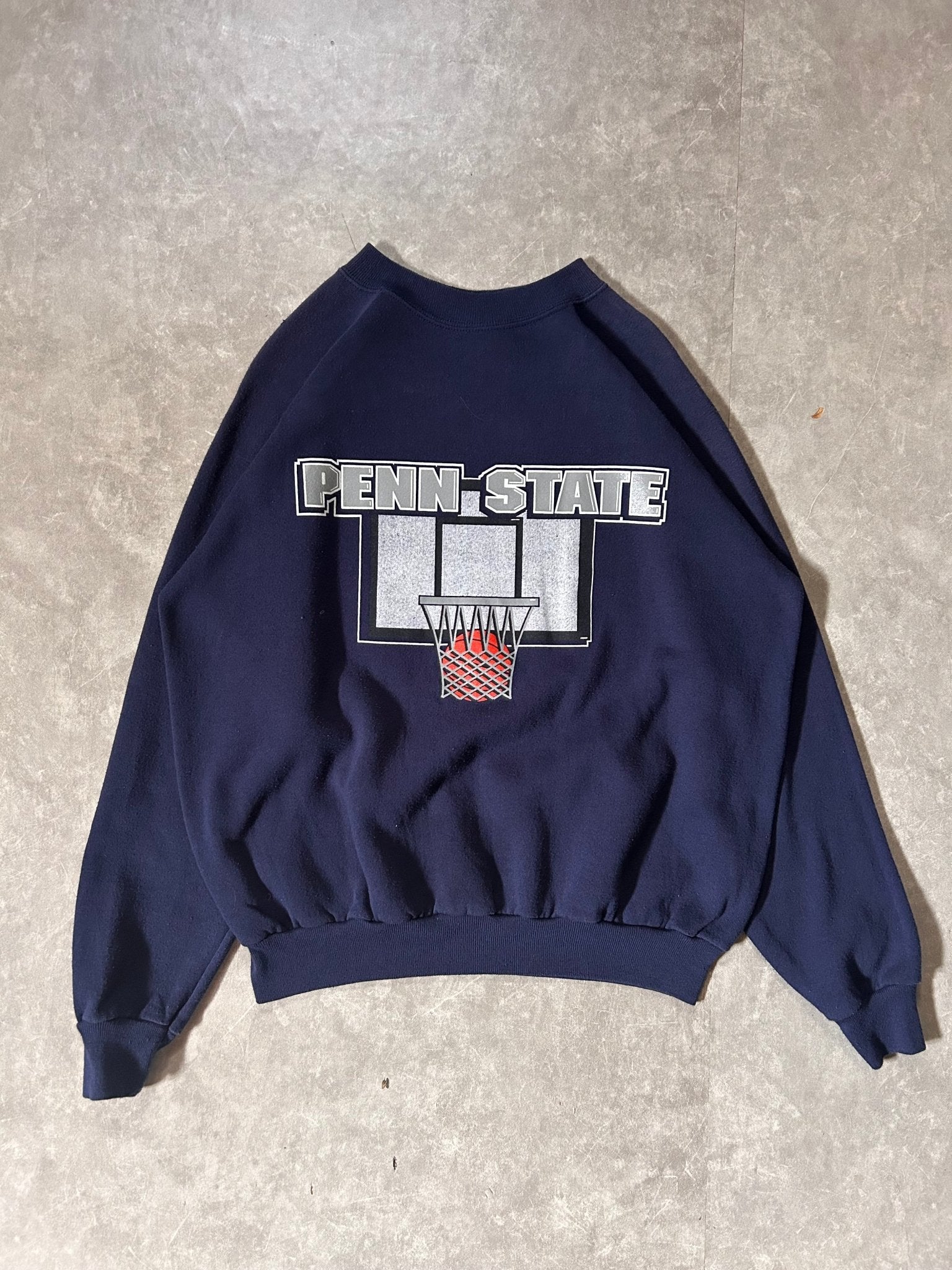 90's Vintage Penn State Nittany Lions Basketball Navy Crewneck - L - L | Martin City Vintage