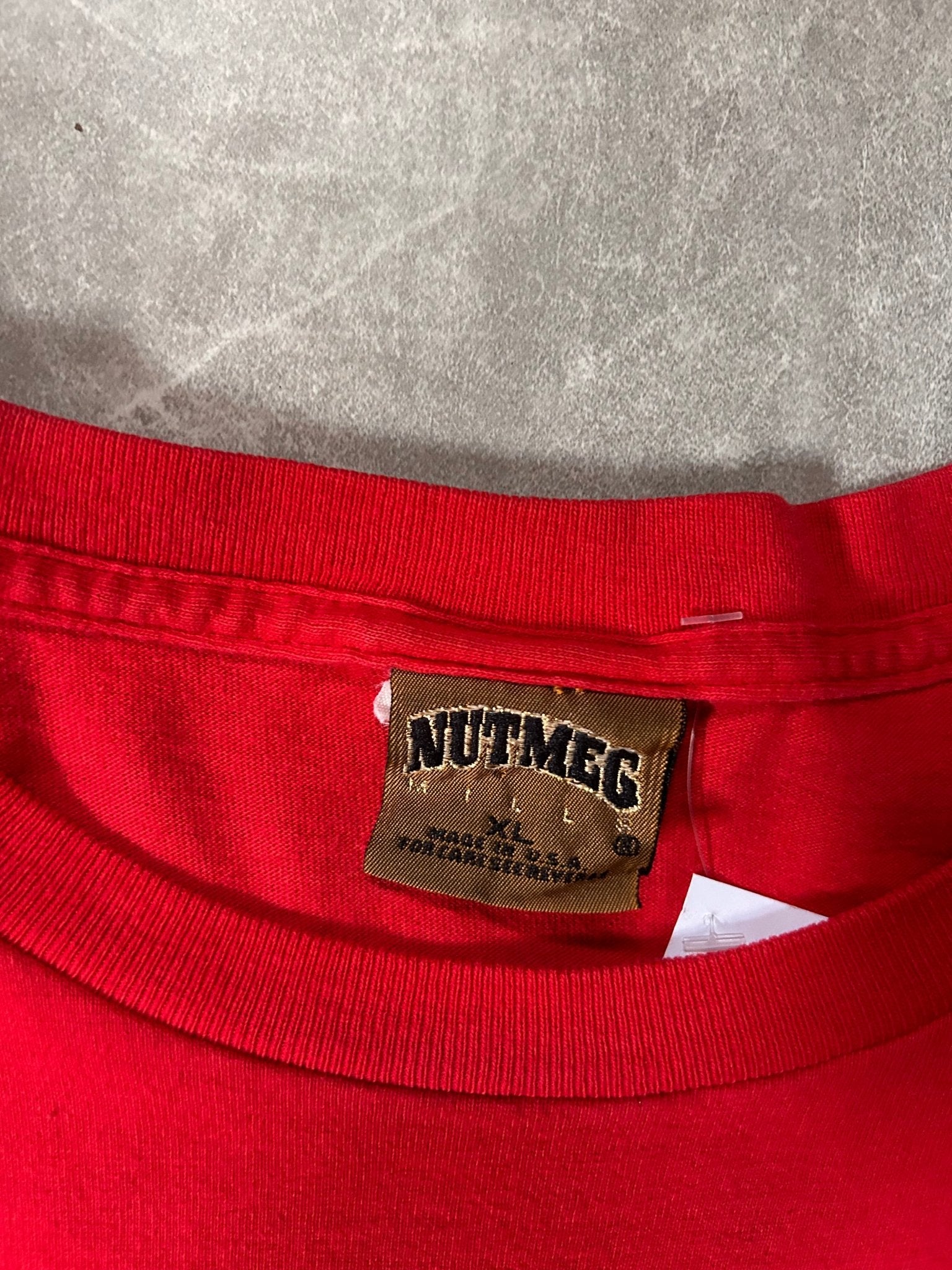 90's Vintage Ohio State Buckeyes Nutmeg Red T-Shirt - XL - XL | Martin City Vintage