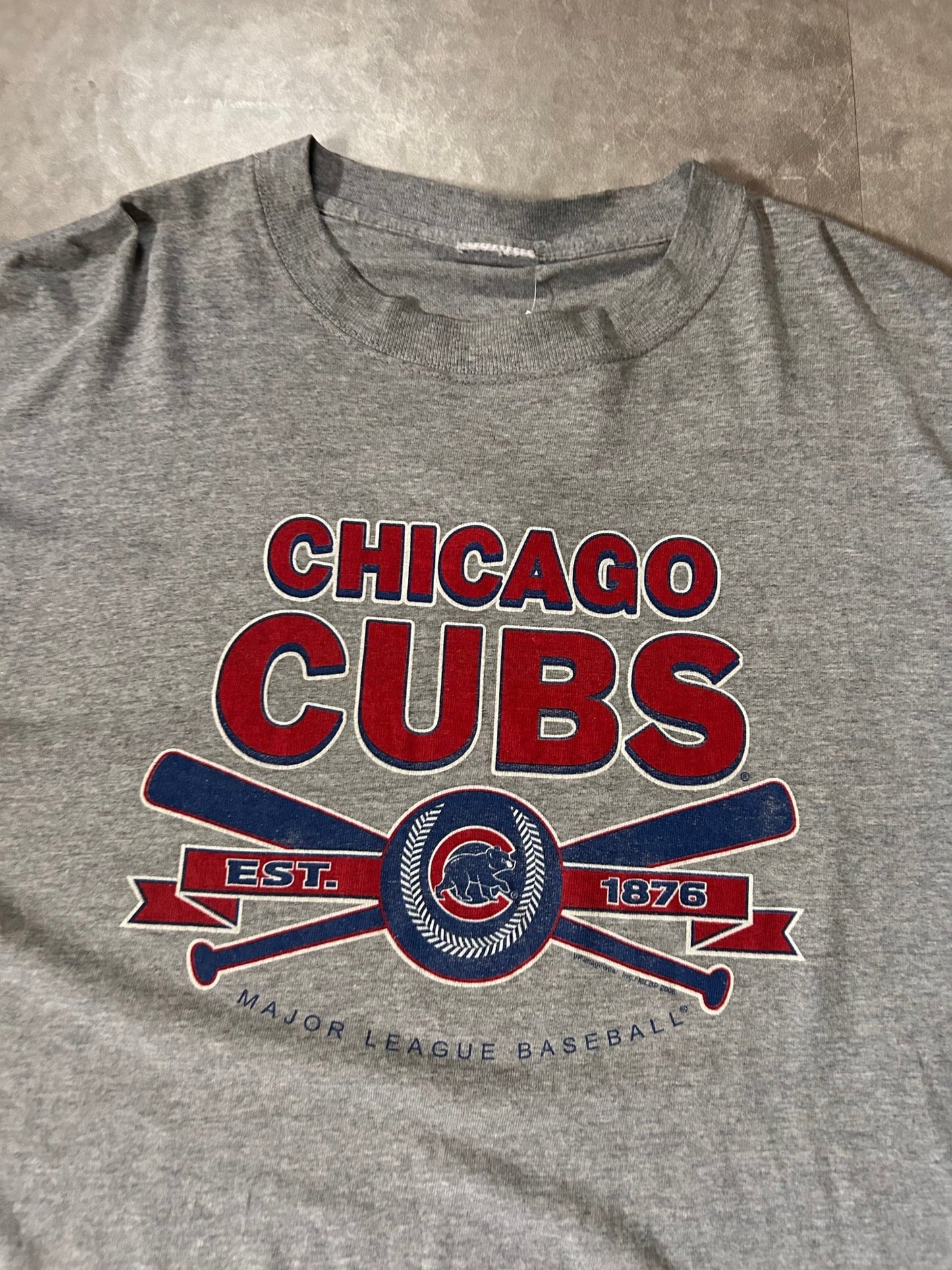 90's Vintage Chicago Cubs Grey T-Shirt - L - L | Martin City Vintage