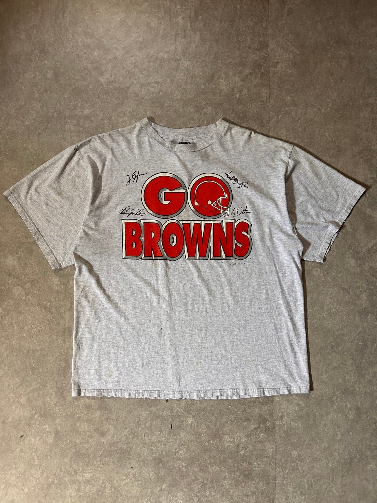 90's Vintage Cleveland Browns Heather Grey T-Shirt - L - L | Martin City Vintage