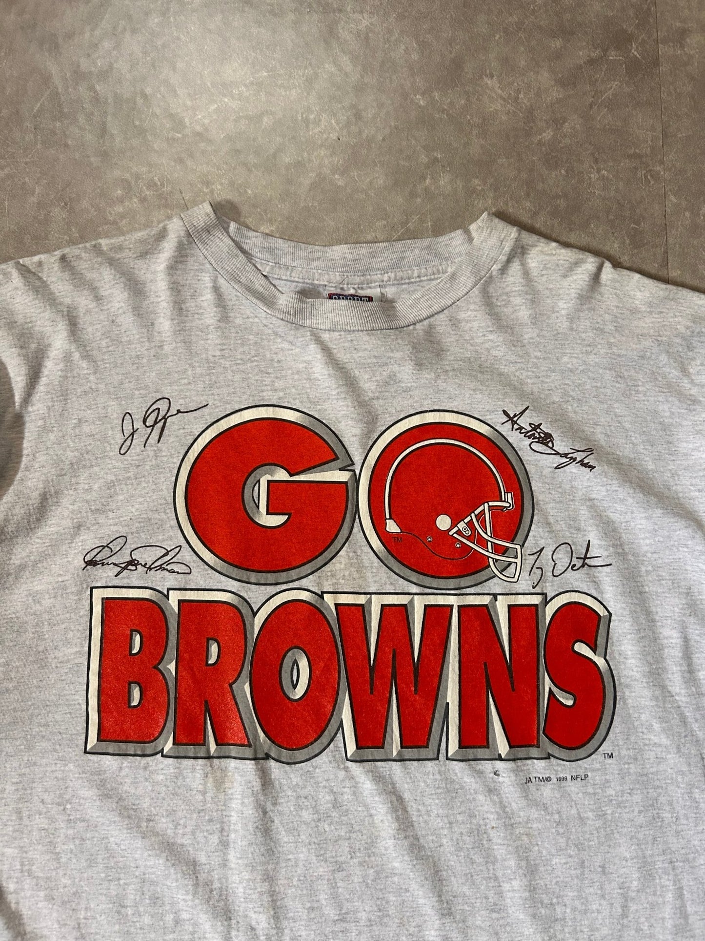 90's Vintage Cleveland Browns Heather Grey T-Shirt - L - L | Martin City Vintage
