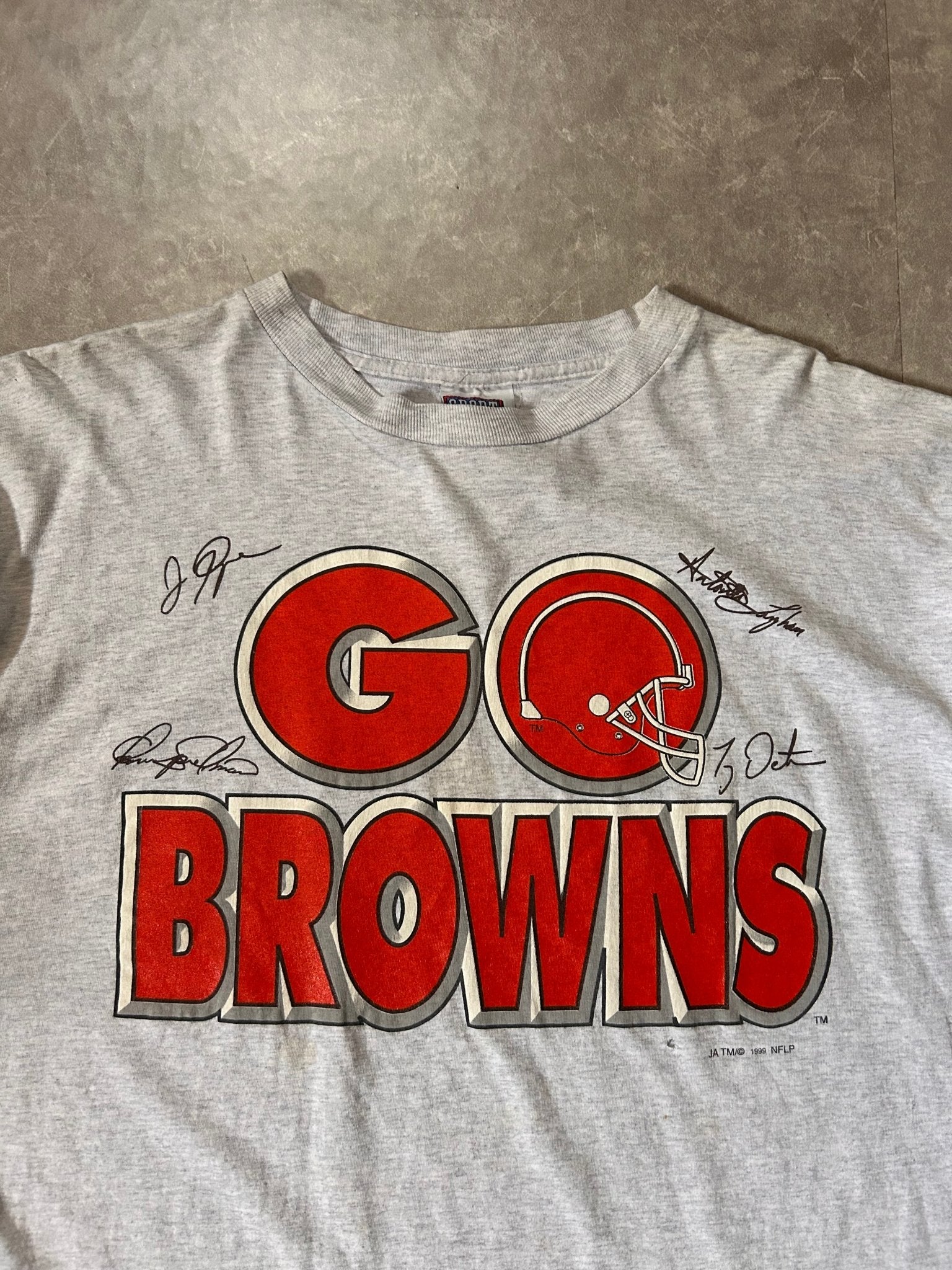 90's Vintage Cleveland Browns Heather Grey T-Shirt - L - L | Martin City Vintage