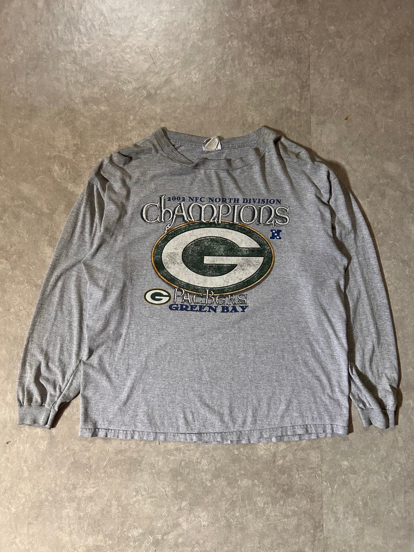 2002 Vintage Green Bay Packers NFC North Grey Long Sleeve - L - L | Martin City Vintage