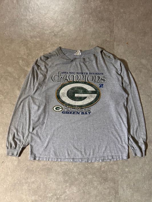2002 Vintage Green Bay Packers NFC North Grey Long Sleeve - L - L | Martin City Vintage