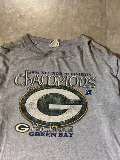 2002 Vintage Green Bay Packers NFC North Grey Long Sleeve - L - L | Martin City Vintage