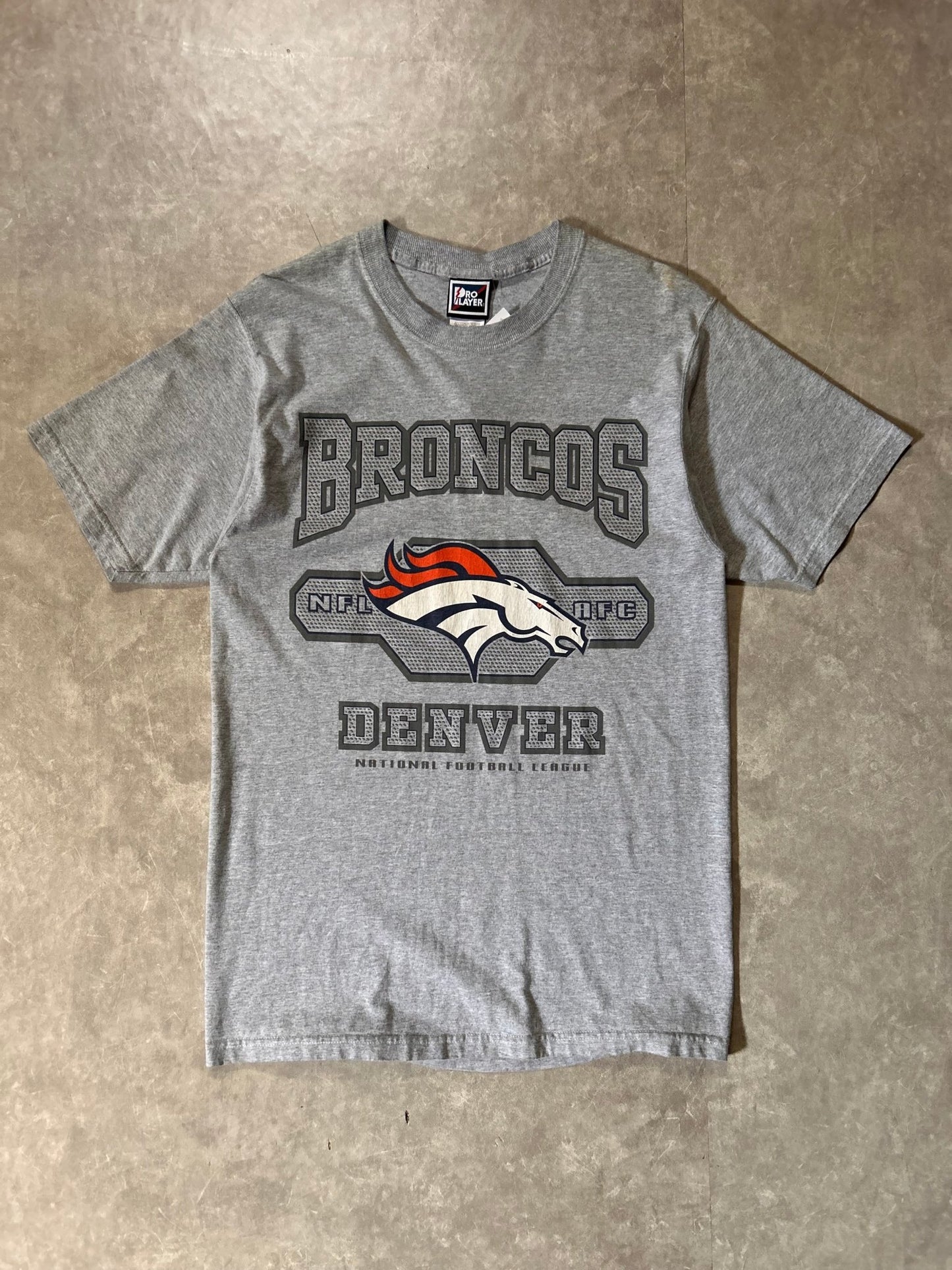 2000's Vintage Denver Broncos Pro Player Grey T-Shirt - M - M | Martin City Vintage