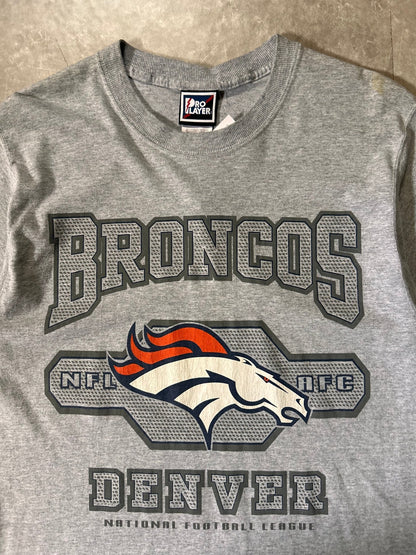 2000's Vintage Denver Broncos Pro Player Grey T-Shirt - M - M | Martin City Vintage