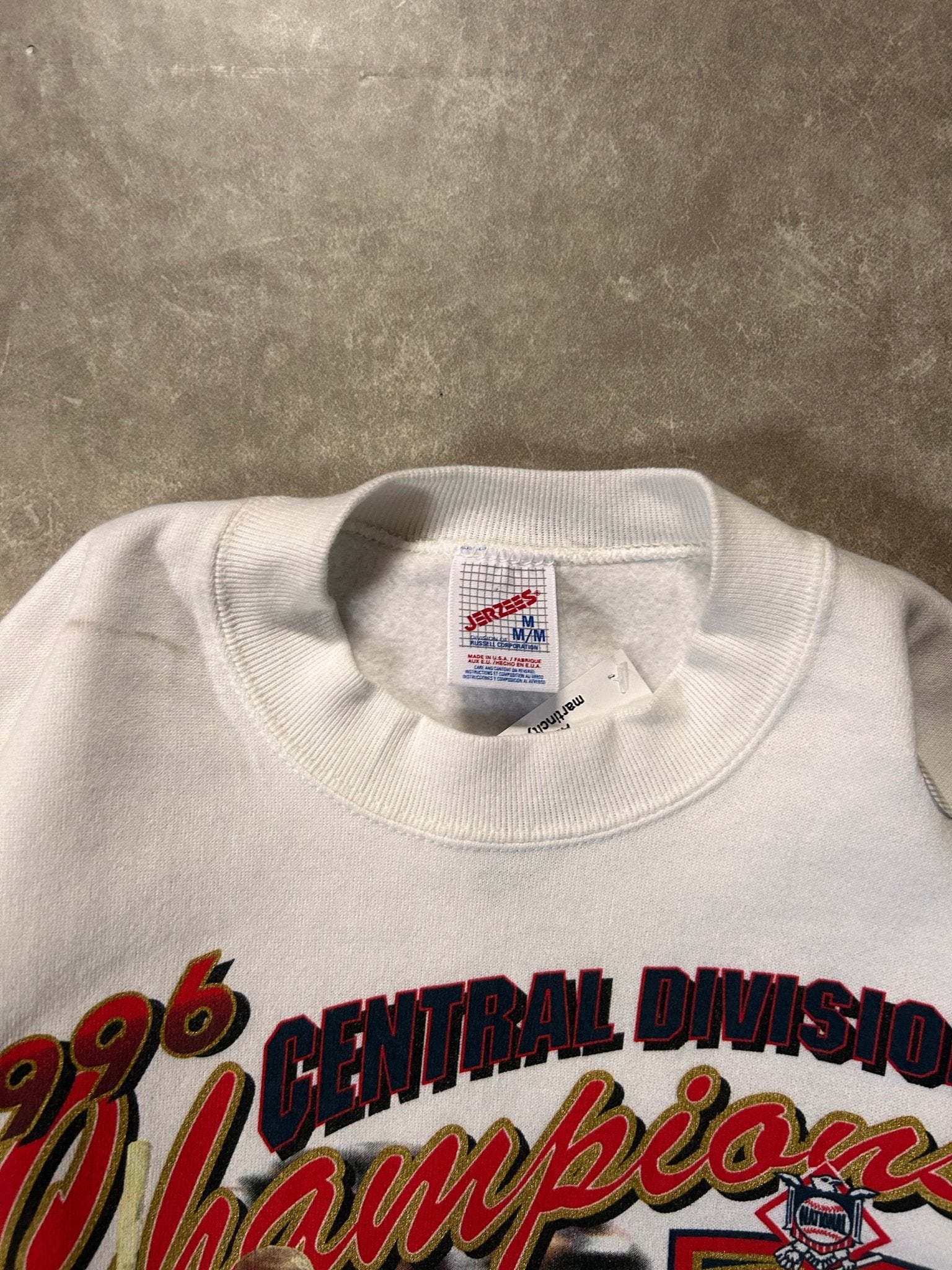 1996 Vintage St. Louis Cardinals Central Division Champion White Crewneck - M - M | Martin City Vintage