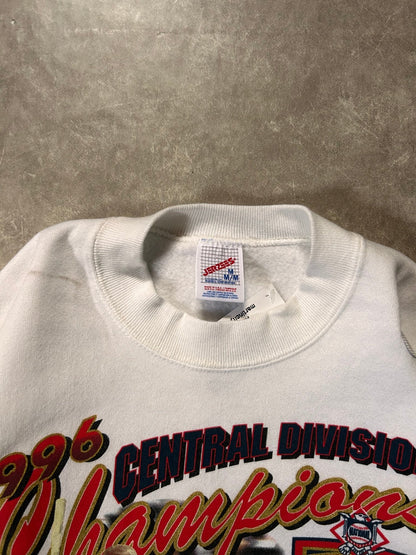 1996 Vintage St. Louis Cardinals Central Division Champion White Crewneck - M - M | Martin City Vintage