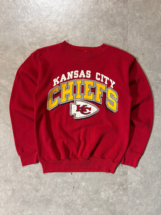 90's Vintage Kansas City Chiefs Block Letters Red Crewneck - XL - XL | Martin City Vintage