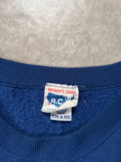 90's Vintage Kansas Jayhawk Basketball Blue Crewneck - XL - XL | Martin City Vintage