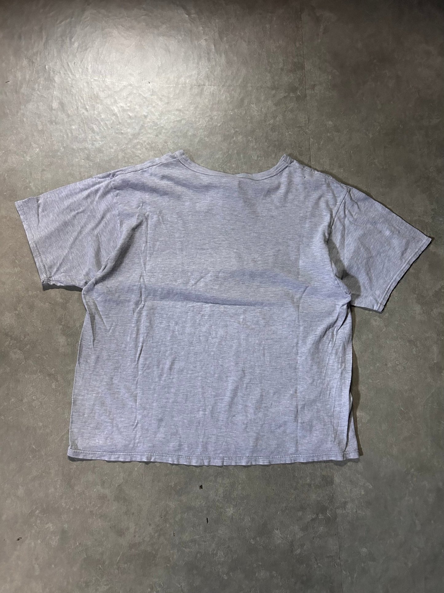 90's Vintage Kansas Jayhawk Basketball Champion Heather Grey T-Shirt - XL - XL | Martin City Vintage